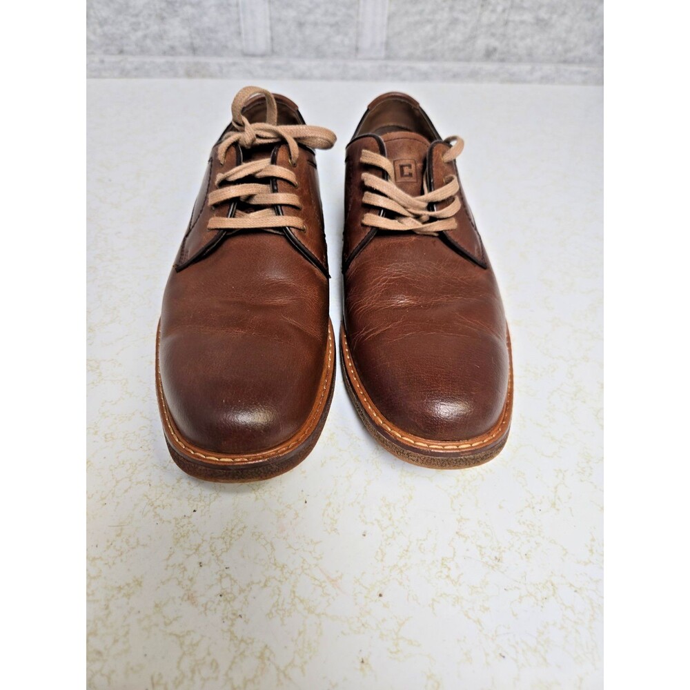 Chaps Concord Auburn Brown Leather Oxford Men's Casual Shoes Size 9M